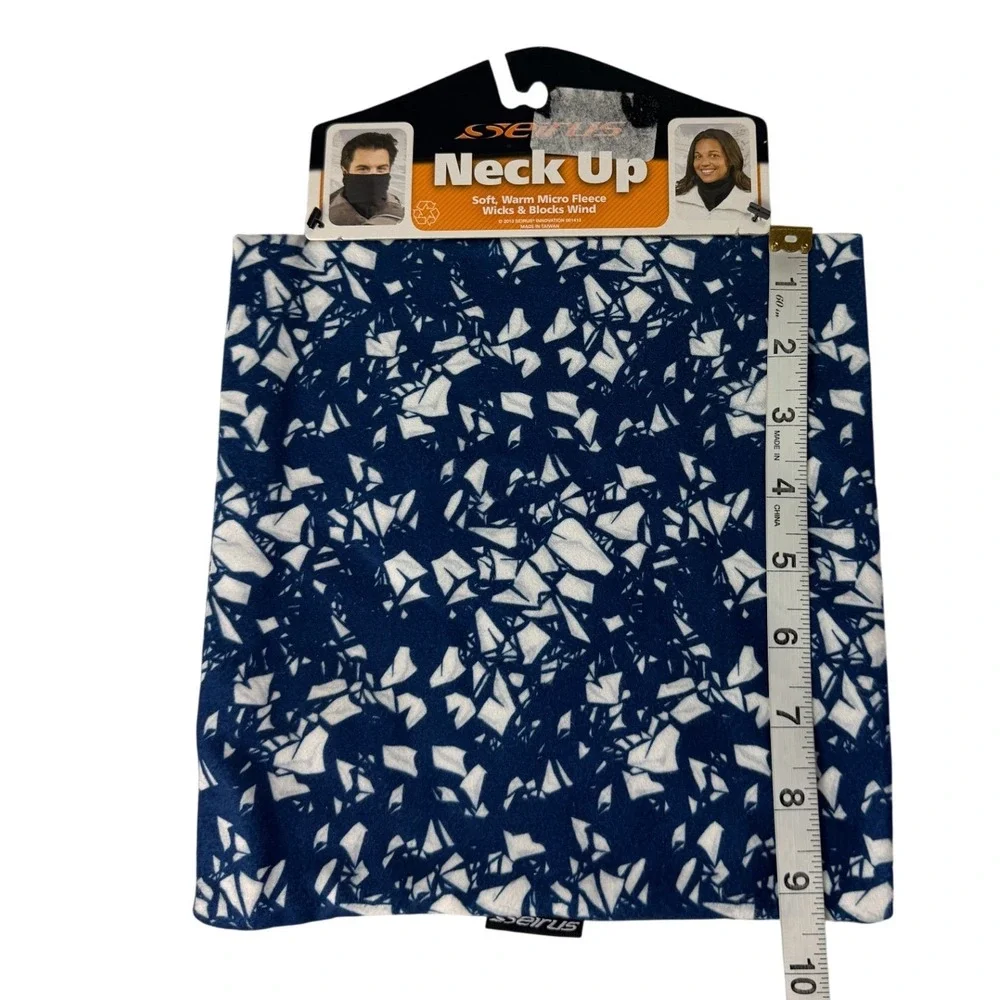 Seirus Neck Up Navy Glacier Micro Fleece Neck Warmer Gaiter Unisex Adult NWT